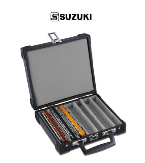 SUZUKI SHC-6 六把裝複音口琴盒(硬盒)